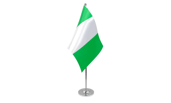 Nigeria Satin Table Flag